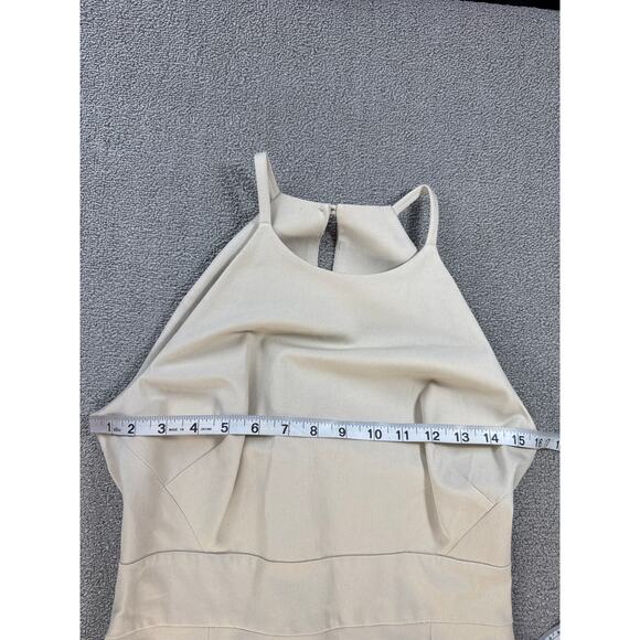 Banana Republic Dress Sleeveless Jumper Knee Length Career Classic Beige Size 6 - Picture 5 of 9